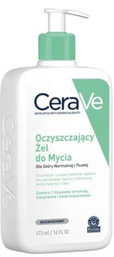 CeraVe Oczyszczający żel do mycia twarzy ciała skóra normalna sucha 473 ml