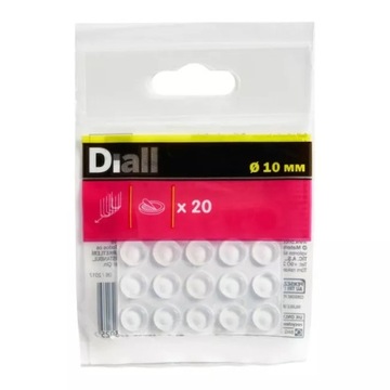 Odbojniki Diall 10 mm transparentny 20 szt.