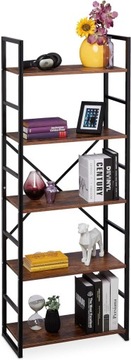 Regał na Książki do Salonu Industrialny Rustykalny Loft