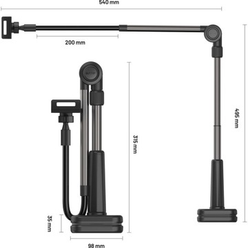 Настольный держатель для телефона для планшета 7–13 дюймов фиксированный