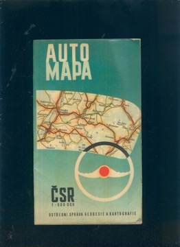 AUTO MAPA CSR; 1957; atlas samochodowy Czechosłowacji