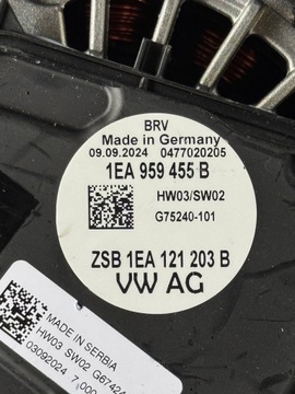 VENTILÁTOR CHLADIČŮ ID3 ID4 ID5 ENYAQ Q4 E-TRON 1EA121205A
