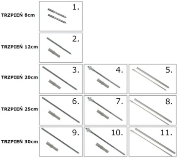 ЗАЖИМ ФИКСИРОВАННЫЙ ШТИФТ 20см + СТАБИЛИЗАТОР + ШТИФТ