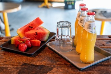 TACA KUCHENNA TACKA DO SERWOWANIA 30X20CM ŻÓŁTA PODSTAWKA NA ŻYWNOŚĆ