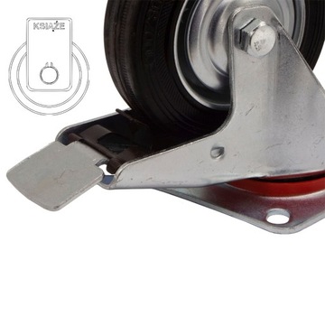 НАБОР ИЗ 4 ШТ. Полочная тележка WHEELS fi 100 123STGU100