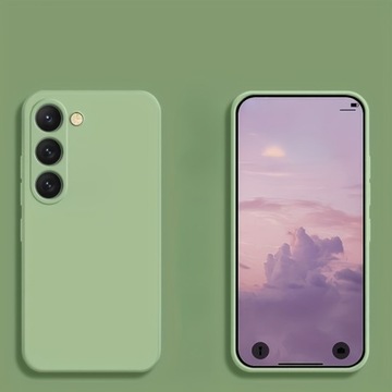Квадратный жидкий силиконовый чехол для телефона Samsung Galaxy S22 S23 S
