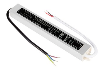 ZASILACZ DO TAŚM LED SYSTEMÓW OŚWIETLENIA LED 12V 2A 24W WODOSZCZELNY IP67