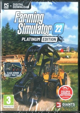 FARMING SIMULATOR 22 PLATINUM EDITION - nowa, folia, polskie wydanie!