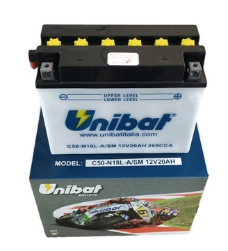 Akumulator UNIBAT C50-N18L-A Y50-N18L-A 20Ah 260A
