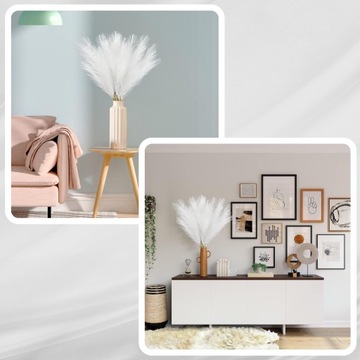 Искусственный камыш из белой пампасной травы, набор из 10 шт., декоративные веточки