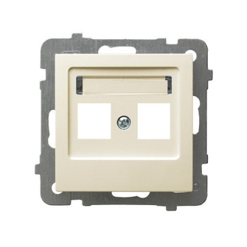 Obudowa gniazda typu keystone podwójna GPK-2G/p/27 ecru