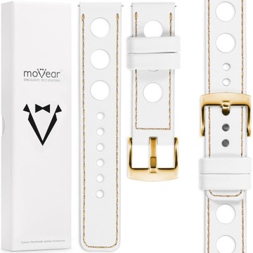 Pasek 22mm skórzany premium do zegarka elegancki stylowy MOVEAR