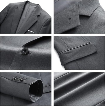 МУЖСКОЙ ТЕМНО-СЕРЫЙ КОСТЮМ KUDMOL С ЖИЛЕТОМ XL