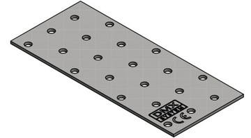 PŁYTKA PERFOROWANA PŁASKOWNIK ŁĄCZNIK PŁASKI CIESIELSKI BLACHA 80x200x2,0MM