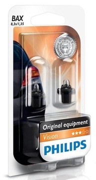 PHILIPS ŻARÓWKA BAX 12V/1,2W 8,3D CZARNY BLISTER 2SZT (BRAK ECE)
