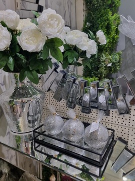 TACA PATERA LUSTRZANA DO SALONU ŁAZIENKI NA SŁODKI STÓŁ HLW8289S CZARNA