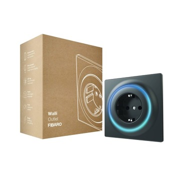 FIBARO Walli Outlet type F (antracyt) - Inteligentne gniazdo elektryczne.