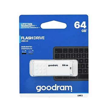 GOODRAM PENDRIVE UME2 (64GB | USB 2.0) BIAŁY