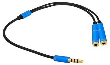 Rozdzielacz adapter jack 3.5 4pin - 2x jack 3.5