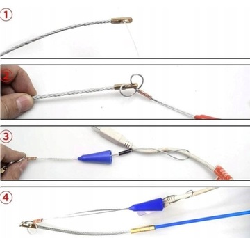 КАБЕЛЬНАЯ ЛЕБЕДКА ДИСТАНЦИОННАЯ ПРОТЯЖКА КАБЕЛЯ ИЗ СТЕКЛОСТЕКЛА 4ММ 10Х1М СТАЛКА