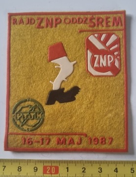 NASZYWKA RAJD ZNP ZWIĄZEK NAUCZYCIELSTWA POLSKIEGO PTTK ODDZIAŁ ŚREM 1987