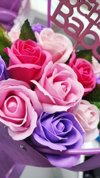 koszyk bukiet Kwiaty mydlane dzień Dzień Kobiet Walentynki Dzień Matki