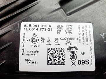 SKODA ENYAQ 5LB 20R+ LEVÝ SVĚTLO PŘEDNÍ FULL LED EU