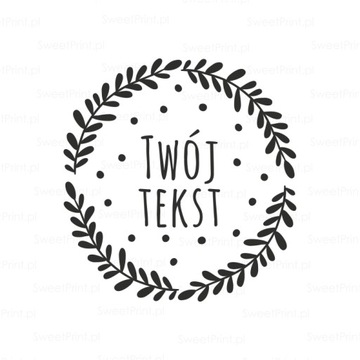 Personalizowany stempel z wiankiem / wianek