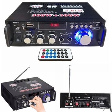 WZMACNIACZ DŹWIĘKU 5.0 STEREO HIFI BLUETOOTH USB SD FM AUX PILOT DNA AMPLI