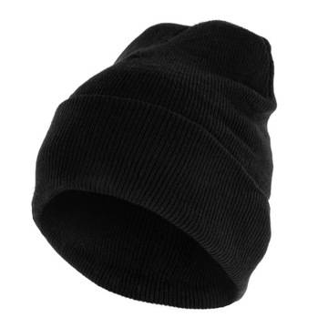 Męska klasyczna czapka zimowa jesienna czarna MORAJ