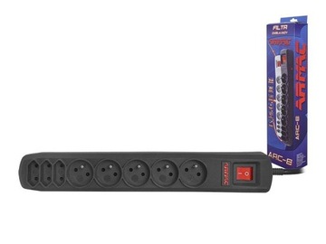 5440# Сетевой фильтр 1,5м R-8 черный