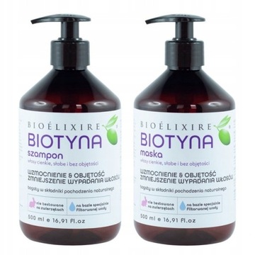 Bioelixire Biotyna 2x500ml NA WYPADANIE I OBJĘTOŚĆ