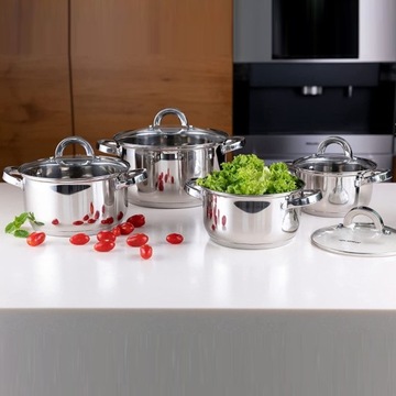 Кастрюли Claude из нержавеющей стали, набор из 8 элементов Florina