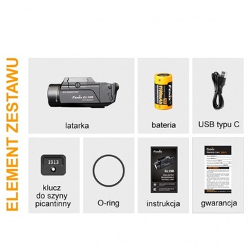 Пистолетный фонарь Fenix ​​GL19R 1200лм 210м USB-C