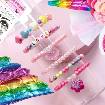 БОЛЬШОЙ ВОЛШЕБНЫЙ НАБОР ЕДИНОРОГ костюм ПЕГАСА ЮБКА АКСЕССУАРЫ ДЛЯ ВЫПУСКА