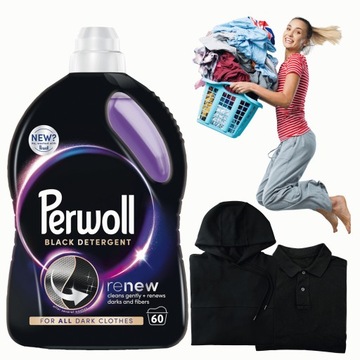 Płyn do prania Czarnego Perwoll 3 l 60 Prań Renew Black Detergent do Tkanin