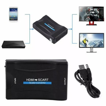 АДАПТЕР-ПРЕОБРАЗОВАТЕЛЬ HDMI В SCART AV EURO FULL HD
