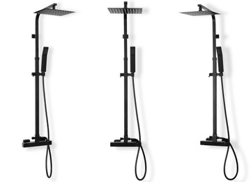 Душевой набор с термостатом MILAN BLACK MAT