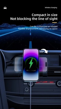 Магнитная беспроводная автомобильная подставка для зарядного устройства, держатель зарядного устройства для мобильного телефона для iPhone