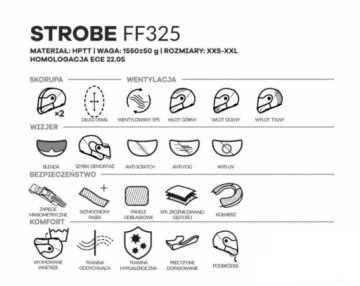 ШЛЕМ LS2 FF325 STROBE SOLID MATT ЧЕРНЫЙ M