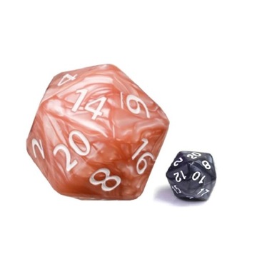 KOSTKA RPG SFERA WYROKÓW GIGANTYCZNA KOSTKA K20 5,5 CM