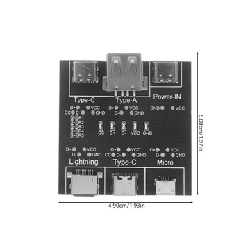 ТЕСТЕР КАБЕЛЯ USB C ДЛЯ ПЛАТЫ ОБНАРУЖЕНИЯ ЛИНИИ ПЕРЕДАЧИ ДАННЫХ