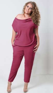 Wyszczuplający ELEGANCKI kombinezon Plus Size NA WESELE (44-54) XXXXL 48