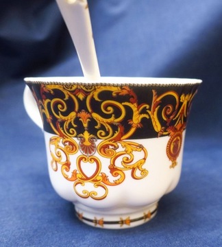 ЧАШКА В СТИЛЬ VERSACE С ЛОЖКОЙ ЛИМОЖ