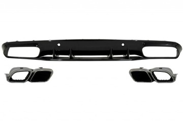 Zderzak tylny Dyfuzor do Mercedesa C205 A205 Coupe Cabrio 14-19 C63S Look