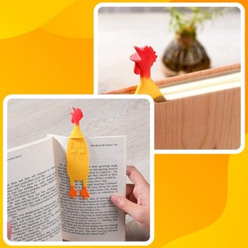 Красочная закладка, уникальная курочка, забавный силикон, в подарок.