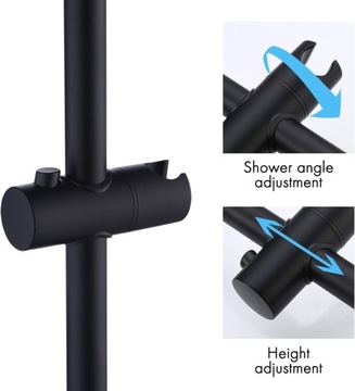 ДЕРЖАТЕЛЬ ДУШЕВОЙ РУЧКИ ДЛЯ ДУШЕВОГО РУЧНИКА 65 см ЧЕРНЫЙ