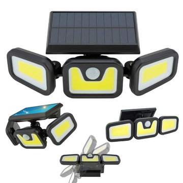 LAMPA SOLARNA LED 4w1 ZEWNĘTRZNA ULICZNA CZUJNIK RUCHU ZMIERZCHU