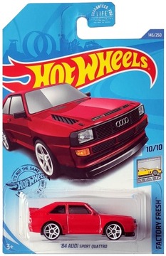 HOT WHEELS 84 AUDI SPORT QUATTRO FACTORY FRESH 10/10 1:64 NOWY !!!