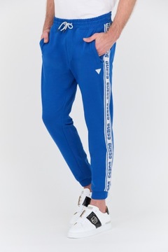GUESS Niebieskie spodnie dresowe New Arlo Long Pant L
